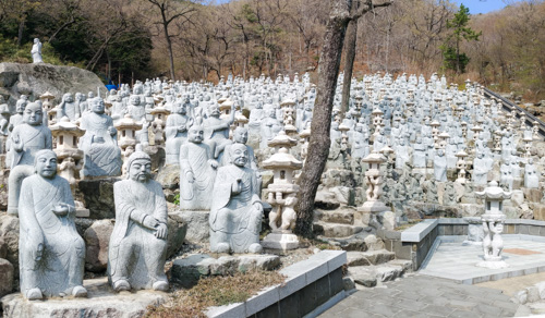 Buddha Statues behind Sammilsa Temple