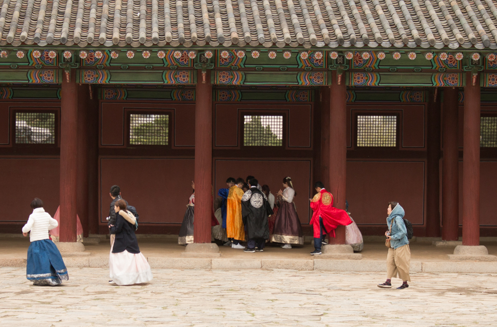 Visitors in Hanbok - Gyeongbok Palace Visit