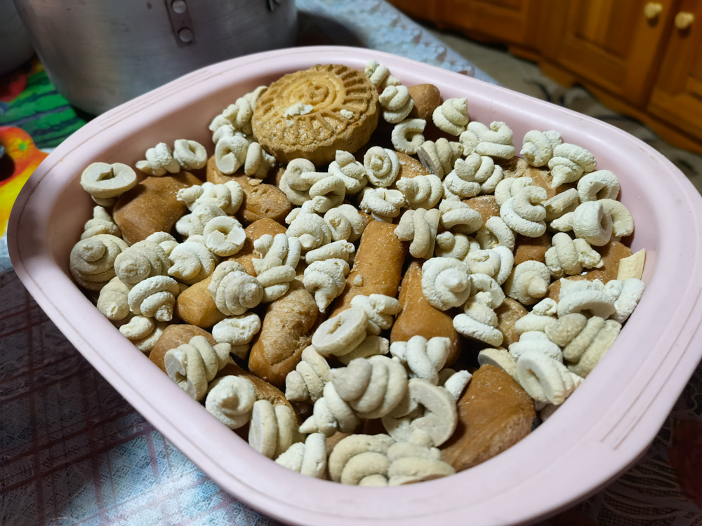 Homemade curd snack and pastries